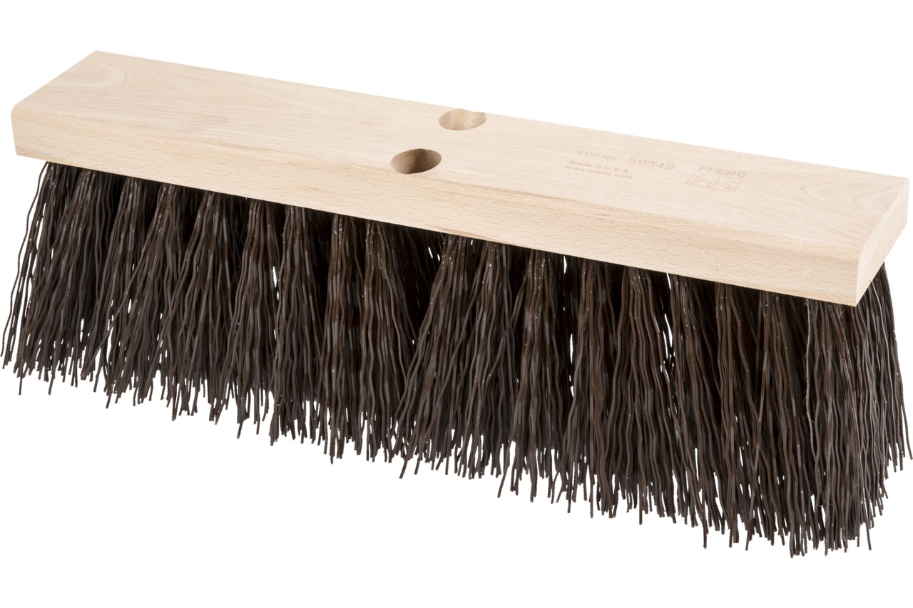 Picture of Pferd Heavy Duty Street Broom Head 18" Brown Plastic Fill 5-1/4" Trim 89349 79189349